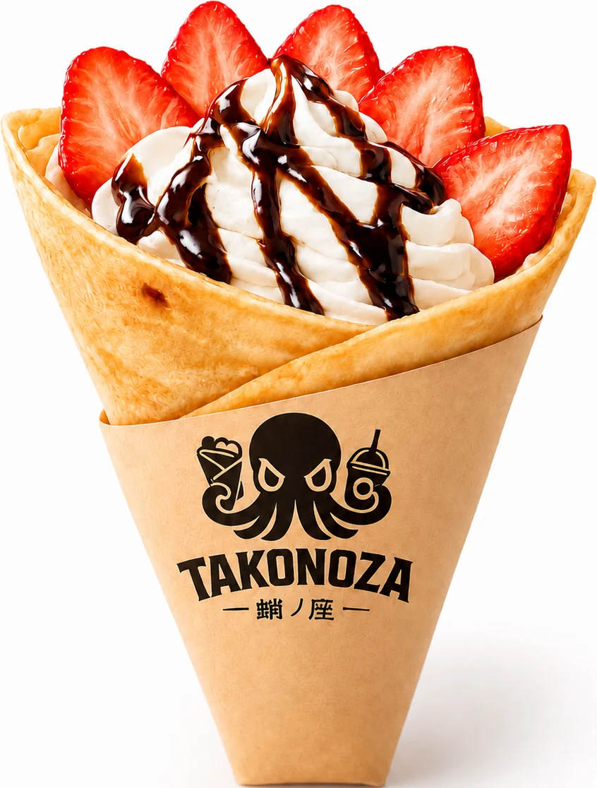 いちごチョコのクレープ